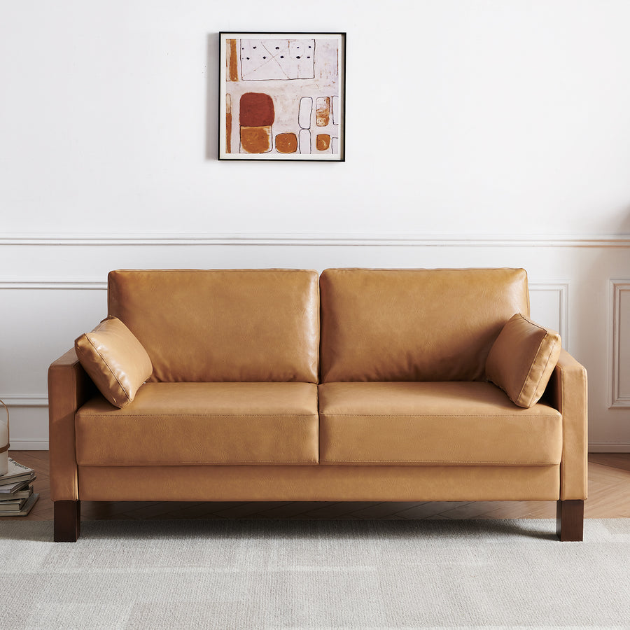 Serena Faux Leather Sofa