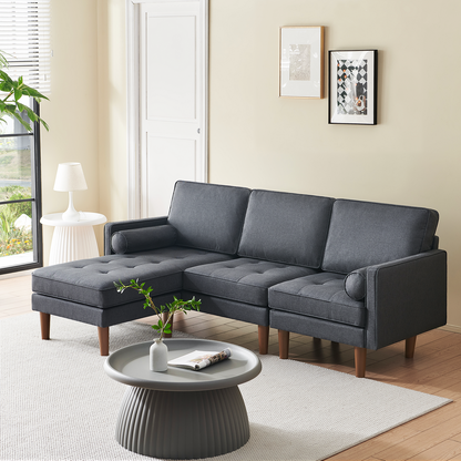 Mora Linen Sectional Sofa