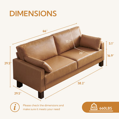 Serena Faux Leather Sofa