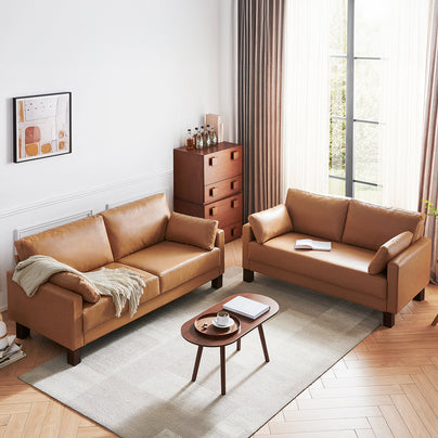 Serena Faux Leather Sofa