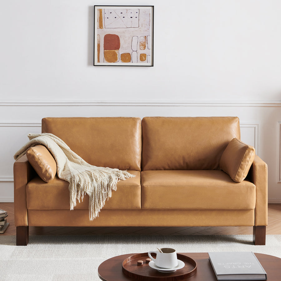 Serena Faux Leather Sofa